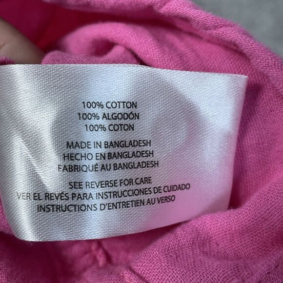 GAP Women's L Blouse Pink Cotton H1111 - Picture 6 of 8